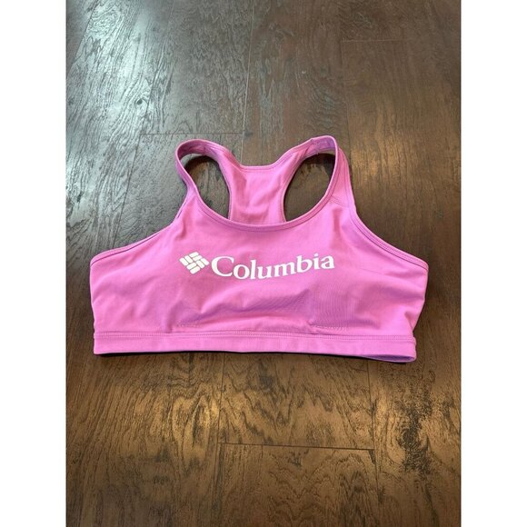 Columbia  Classic Racer-Back Logo Bra Omni Wick, Purple - Picture 1 of 3